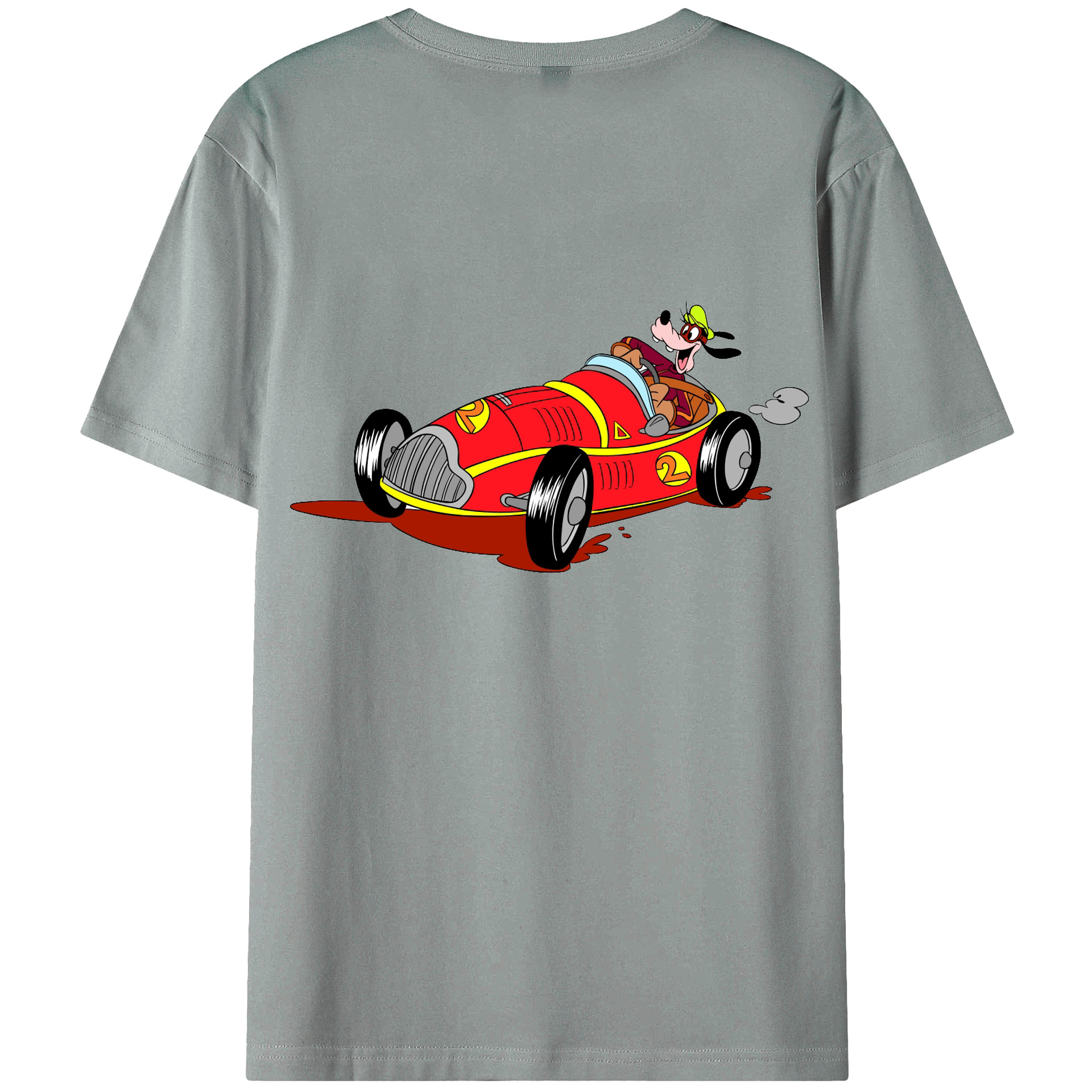 ミッキーマウス Mickey Mouse 綿100％ メンズ半袖Tシャツ（バックプリント） 通気性
